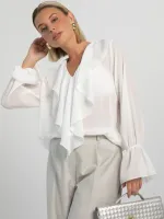 Блуза шифоновая Вэнси (белая) Б16232-8М LT Collection