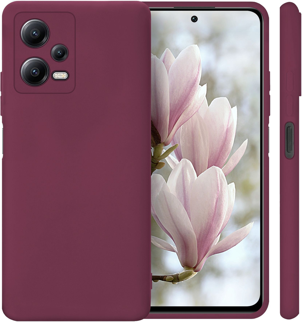 Мягкий Soft Touch чехол из силикона для XIAOMI REDMI NOTE 12 5G / POCO X5 (не PRO!) с бархатной подкладкой