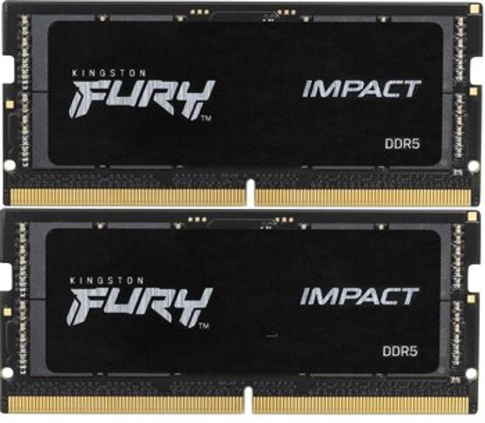 Оперативная память KINGSTON FURY Impact DDR5 32GB 6400MHz CL38 SODIMM KF564S38IBK2-32