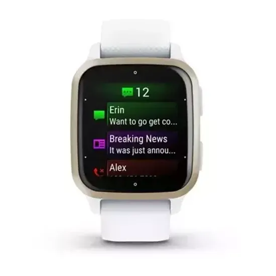 Смарт-часы Garmin VENU SQ 2 Cream Gold Bezel with White Case and Silicone Band 010-02701-11