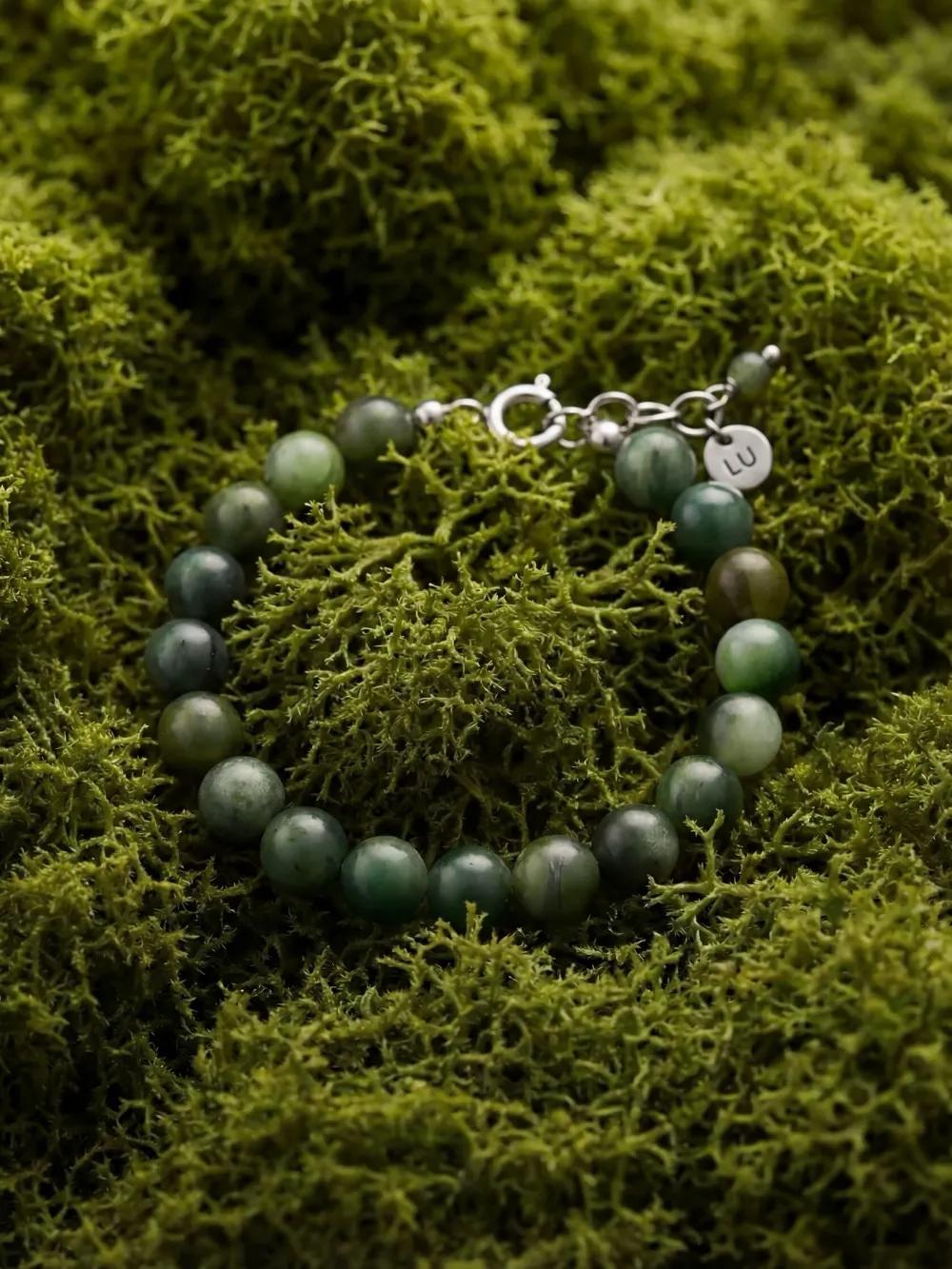 Браслет Лесной нефрит / Forest jade