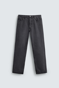 ZARA ДЖИНСЫ STRAIGHT FIT, СЕРО-СИНИЙ