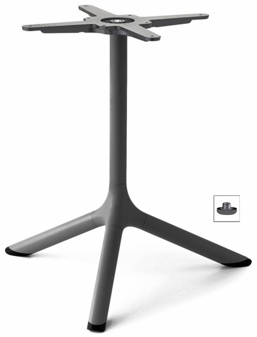 Столик ламинированный кофейный Scab Design Tripe, антрацит, состаренный серый дуб