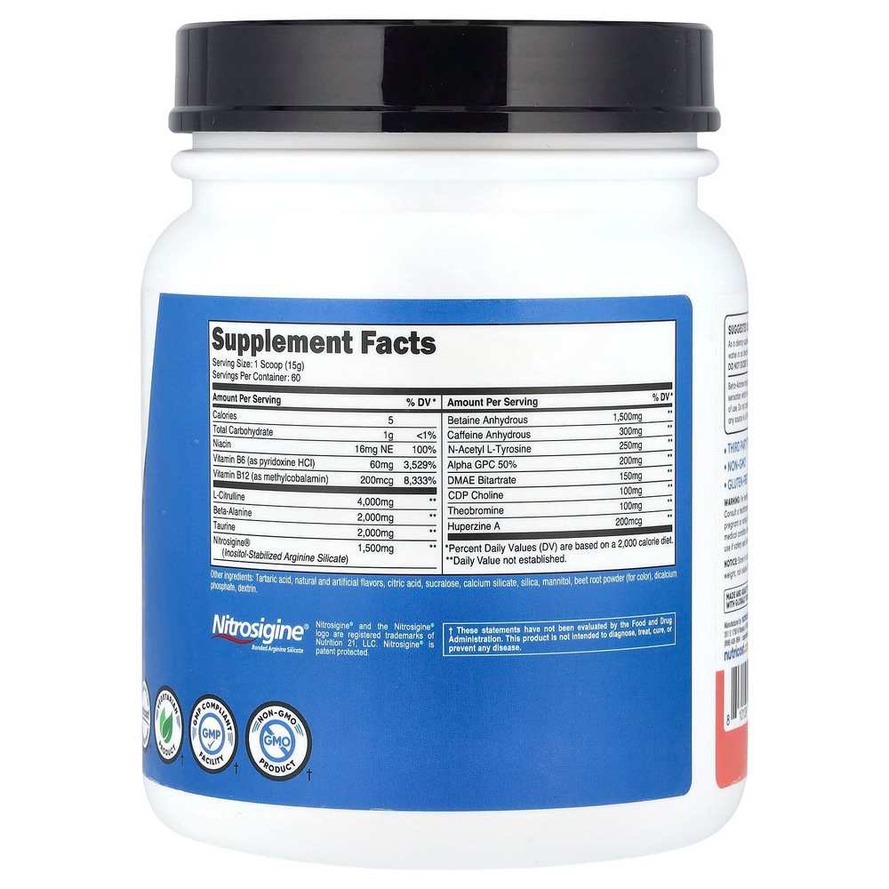 Nutricost, Performance, PRE-X, предтренировочный комплекс Xtreme, со вкусом арбуза, 876 г (1,9 фунта)
