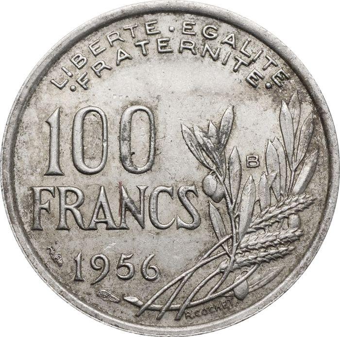 100 франков 1956 Франция