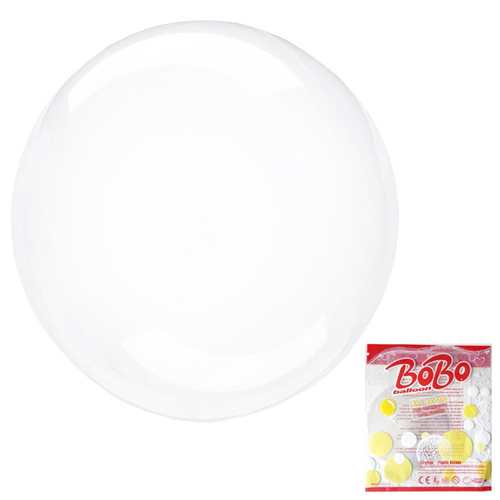 Шар (18"/46 см) Сфера 3D, Deco Bubble, Прозрачный