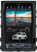 Магнитола для Toyota Land Cruiser 200 2007-2015 (со штат. камерой или 360) - Kuberg ZF-1816-GE монитор 16" в стиле "Тесла" на Android 13, Быстрая, CarPlay, 4G SIM-слот