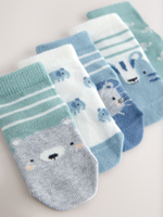 Носки для малышей Next E51-347, 5 шт., Белый, Голубой, Мятный