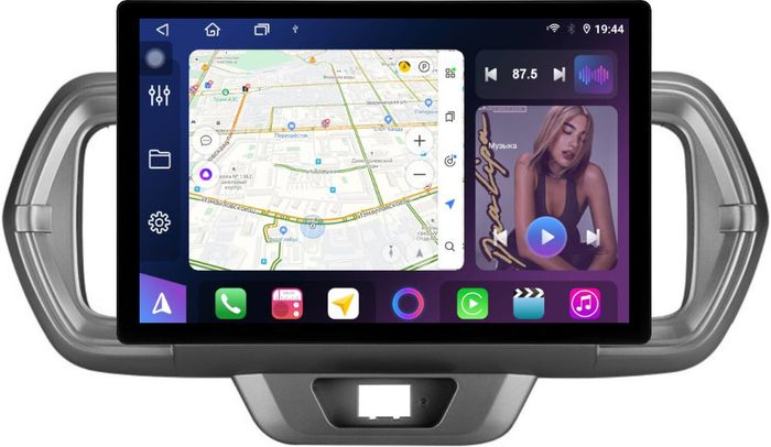 Магнитола для Toyota Passo 3, Daihatsu Boon 3 2016-2023 - FarCar GX877 монитор 13" 2K QLED на Android 13, TS10, 6+128, CarPlay, 4G SIM-слот