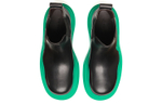 Bottega Veneta Tire Chelsea BV Leather Ankle Length Chelsea Boots Women"s Turquoise