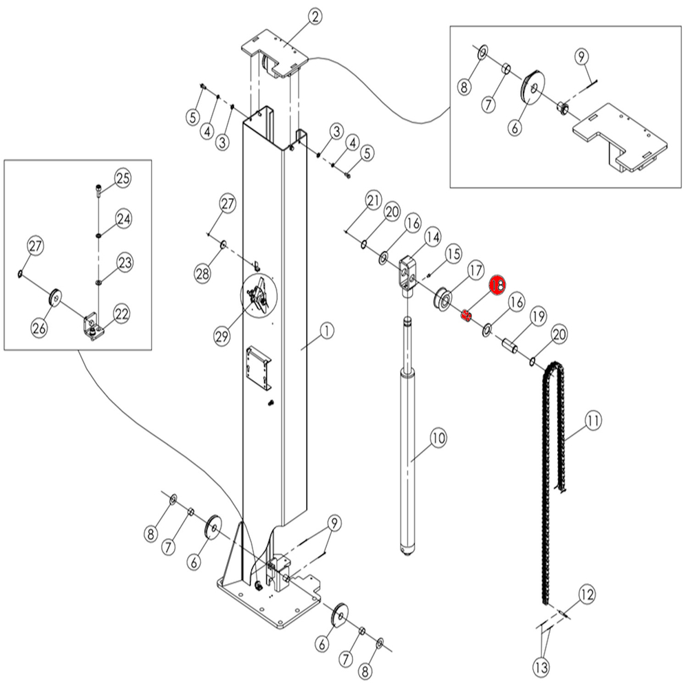 Вставка в ролик цепи V2-5.5, V2-5.5L