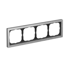 Рамка металлическая на 4 поста Systeme Electric ArtGallery Pure Алюминий GAL312104