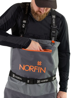 Полукомбинезон заброд. Norfin PILOT STOCKINGFOOT GRAY р.MS