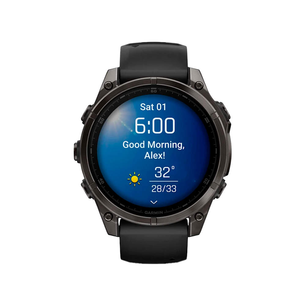 Умные часы Garmin Fenix 8, 47мм, Amoled Sapphire Titanium Carbon Gray (010-02904-21)