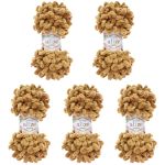 Пряжа Alize (Ализе) Puffy / уп.5 мот. по 100 г, 9м, 179 бежевый меланж А