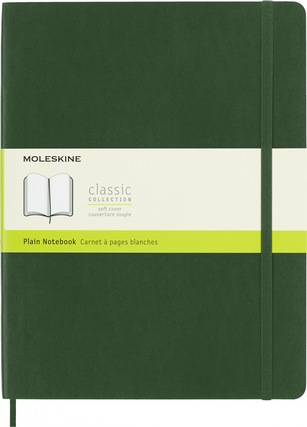 Блокнот Moleskine Classic Soft (QP623K15) 19х25 см, 192стр. без линовки, мягкая обложка, зеленый