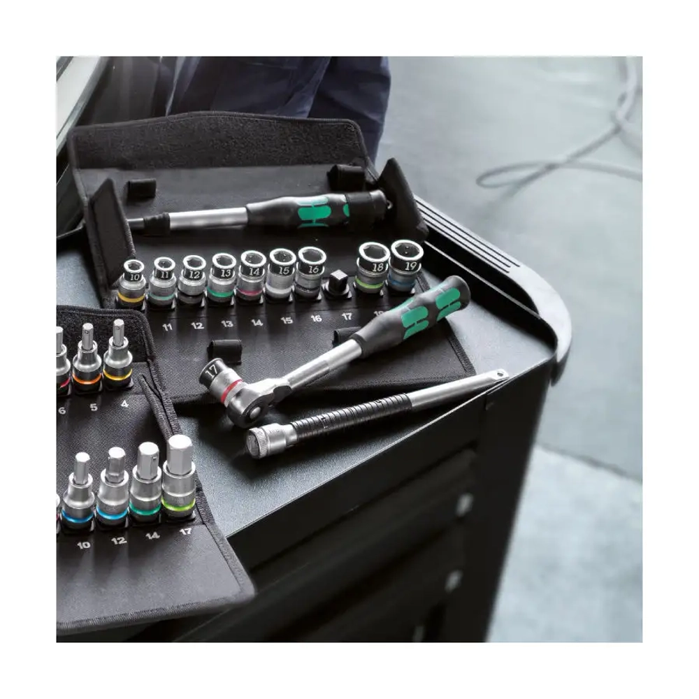 Набор с трещоткой 8006 SC 1 Zyklop Hybrid-, привод 1/2", метрический, 13 предметов WERA 05004090001