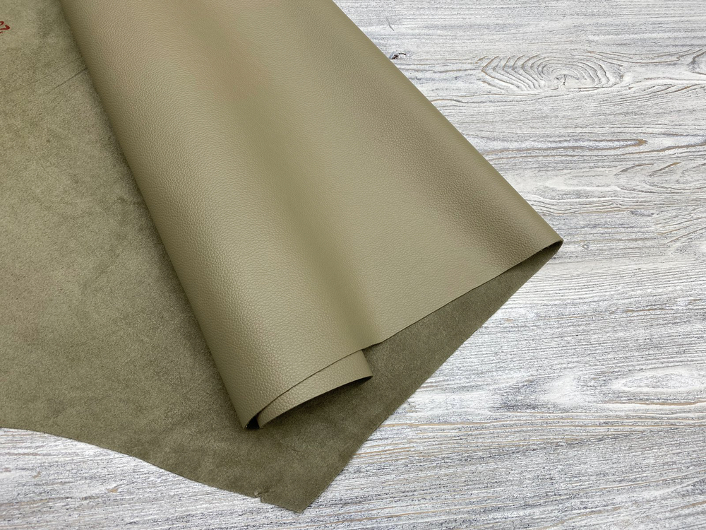 Кожа Olive Grey матовая лицевая поверхность
