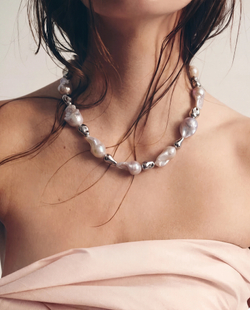 MOJNØ STUDIO   Ожерелье PEARLxSILVER BOBS