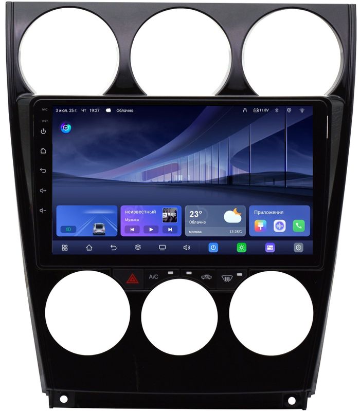 Магнитола для Mazda 6 2002-2007 - Kuberg QLed, Android 14, TS105, Быстрейшая, CarPlay, SIM-слот
