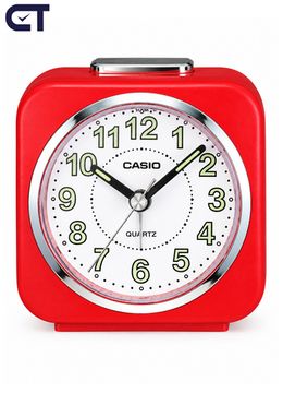 CASIO TQ-143S-4D настольные часы-будильник — красный акцент, подсветка и Snooze