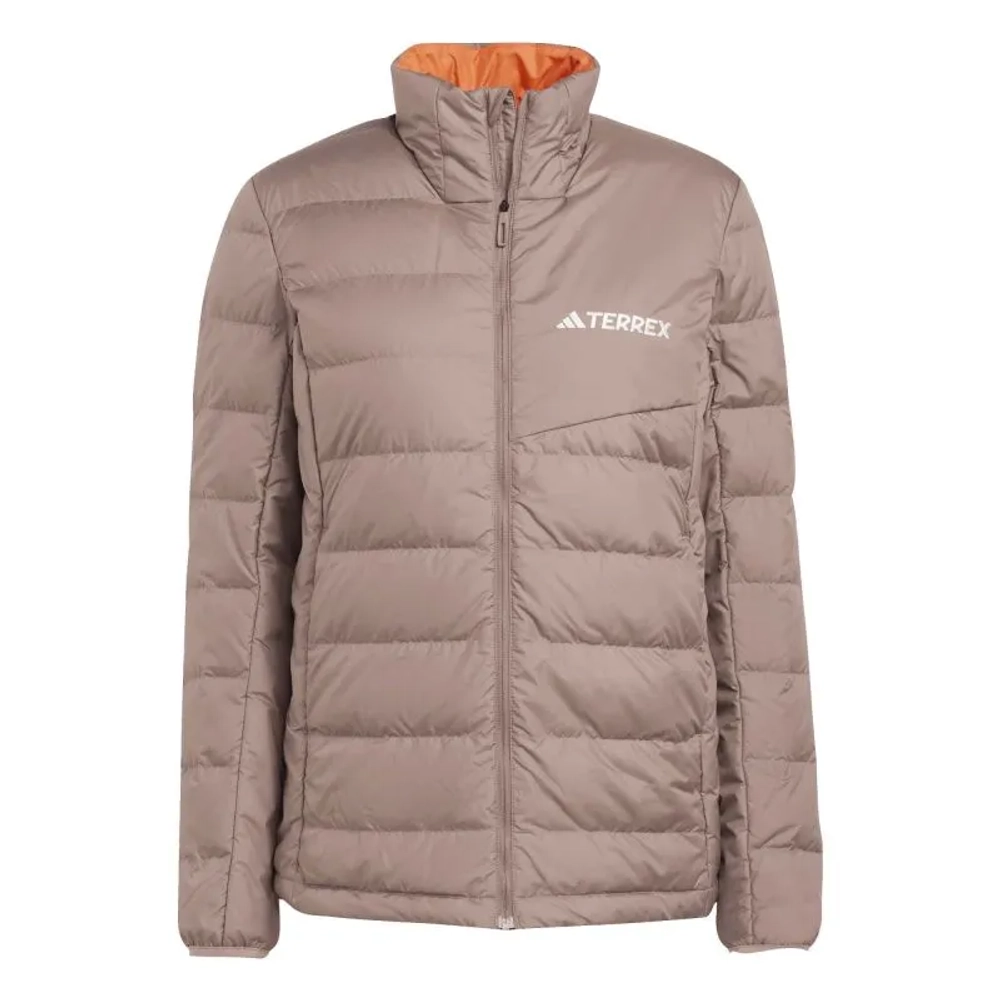 Женская теннисная куртка Adidas Terrex Multi Light Down Climawarm - trace brown
