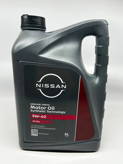 Масло моторное NISSAN Motor Oil 5W-40 синтетическое 5 л KE90090042