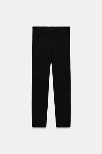 ZARA КОРОТКИЕ ЛЕГИНСЫ ИЗ ЛИОЦЕЛЛА, ЧЕРНЫЙ