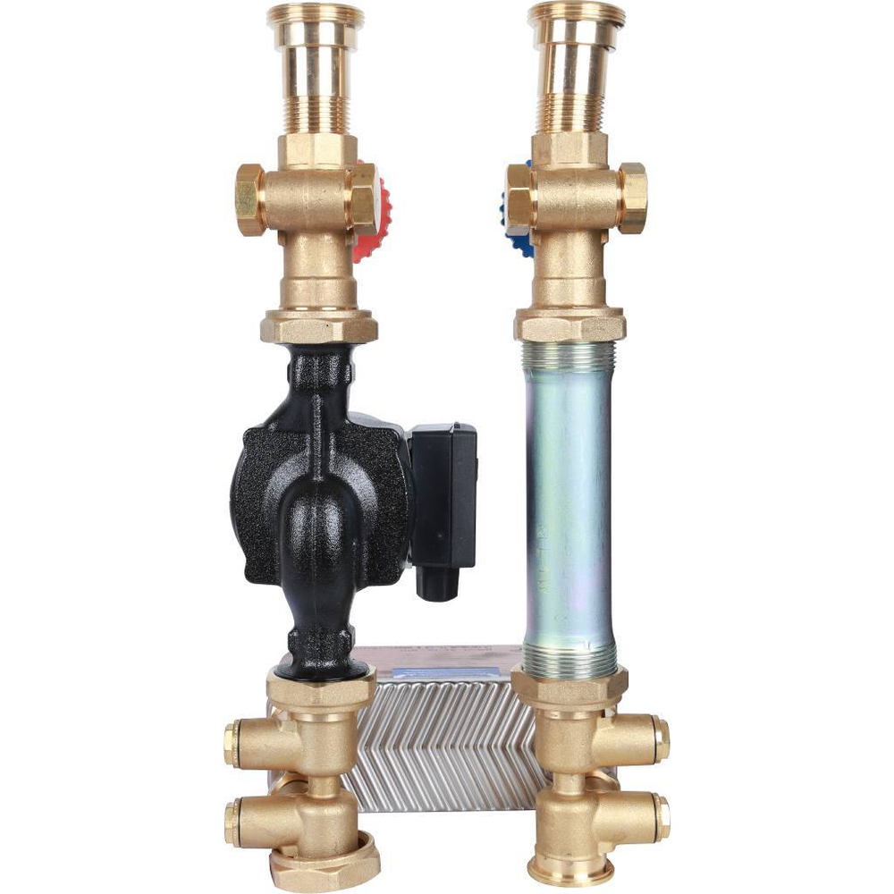 STOUT Насосная группа с теплообменником 34 пластины,с насосом Grundfos UPSO 25-65