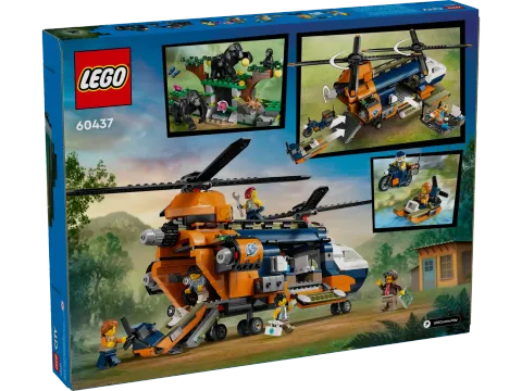 Конструктор LEGO City 60437 Вертолёт-исследователь джунглей в базовом лагере