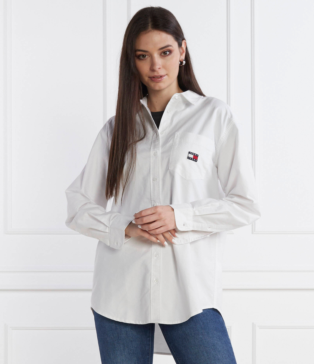 Рубашка TJW BADGE BOYFRIEND SHIRT Tommy Jeans - белый(DW0DW17351)