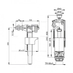 AlcaPlast Выпускной комплект со стоп кнопкой,впускной механизм А15 1/2 SA2000 1/2" CHROM