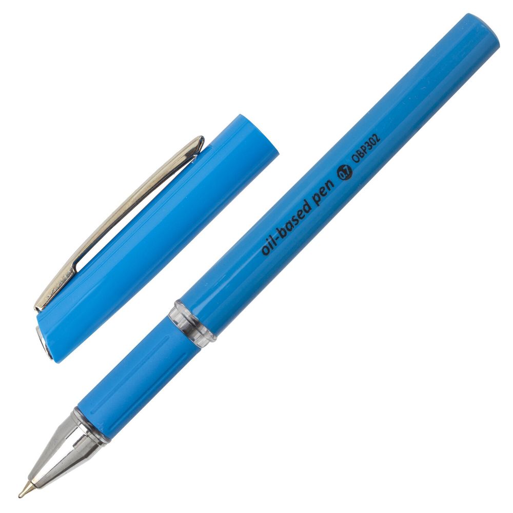Ручка шариковая масляная с грипом BRAUBERG "Roll", 1шт, СИНЯЯ, корпус синий, узел 0,7 мм, линия письма 0,35 мм, 143005