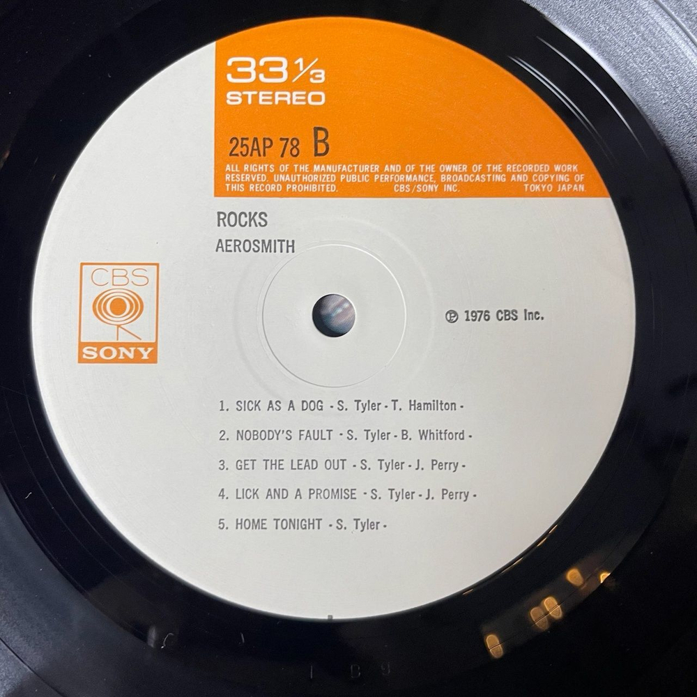 Винтажная виниловая пластинка LP Aerosmith Rocks (Japan 1976) (Obi) Sick As A Dog