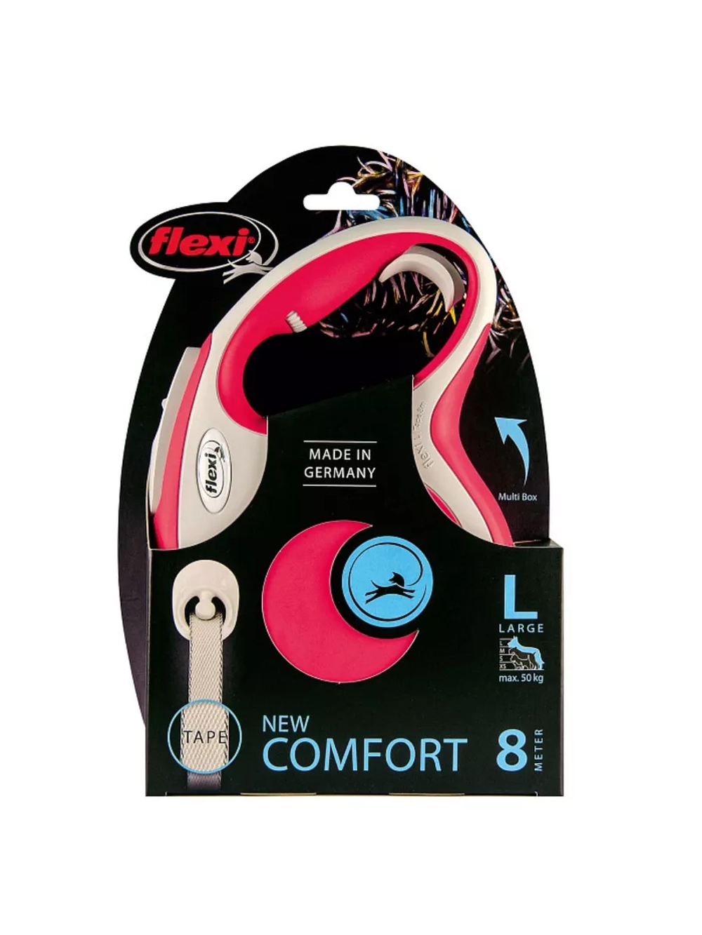 Поводок-Рулетка New Line Comfort L до 50кг лента 8м