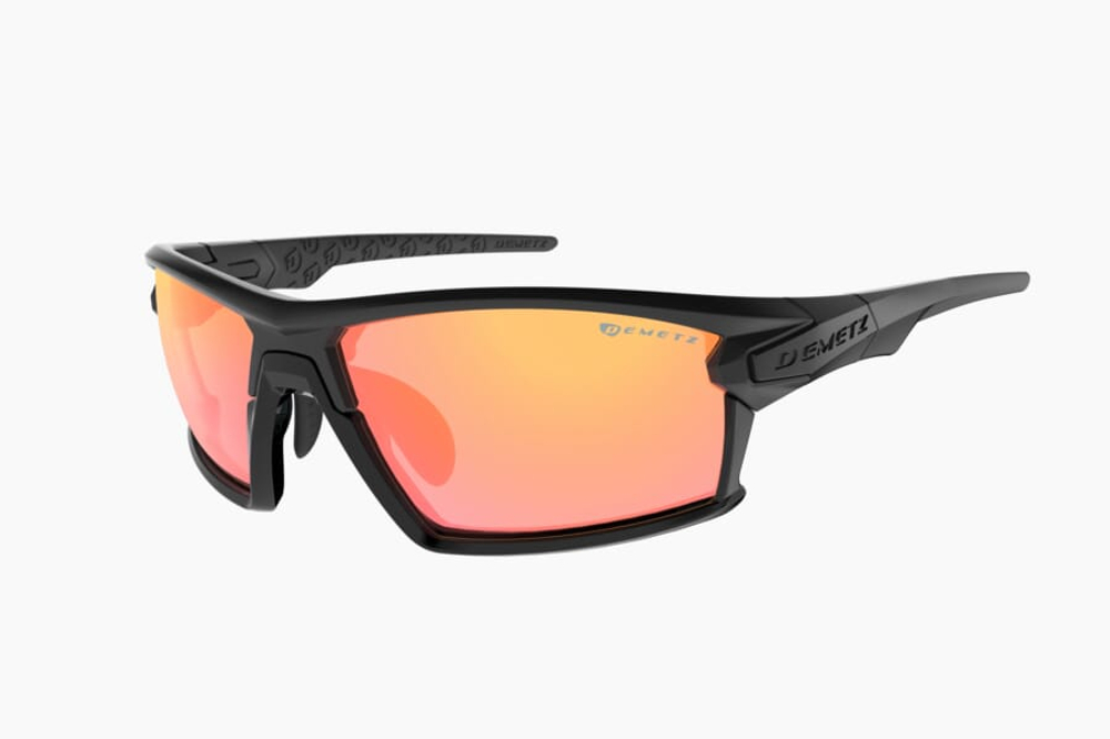 Спортивные очки с диоптриями Demetz Mud / Mat Black / Shiny Black 67-16 Turquoise Photochromic With Red Revo Cat.1 to 3