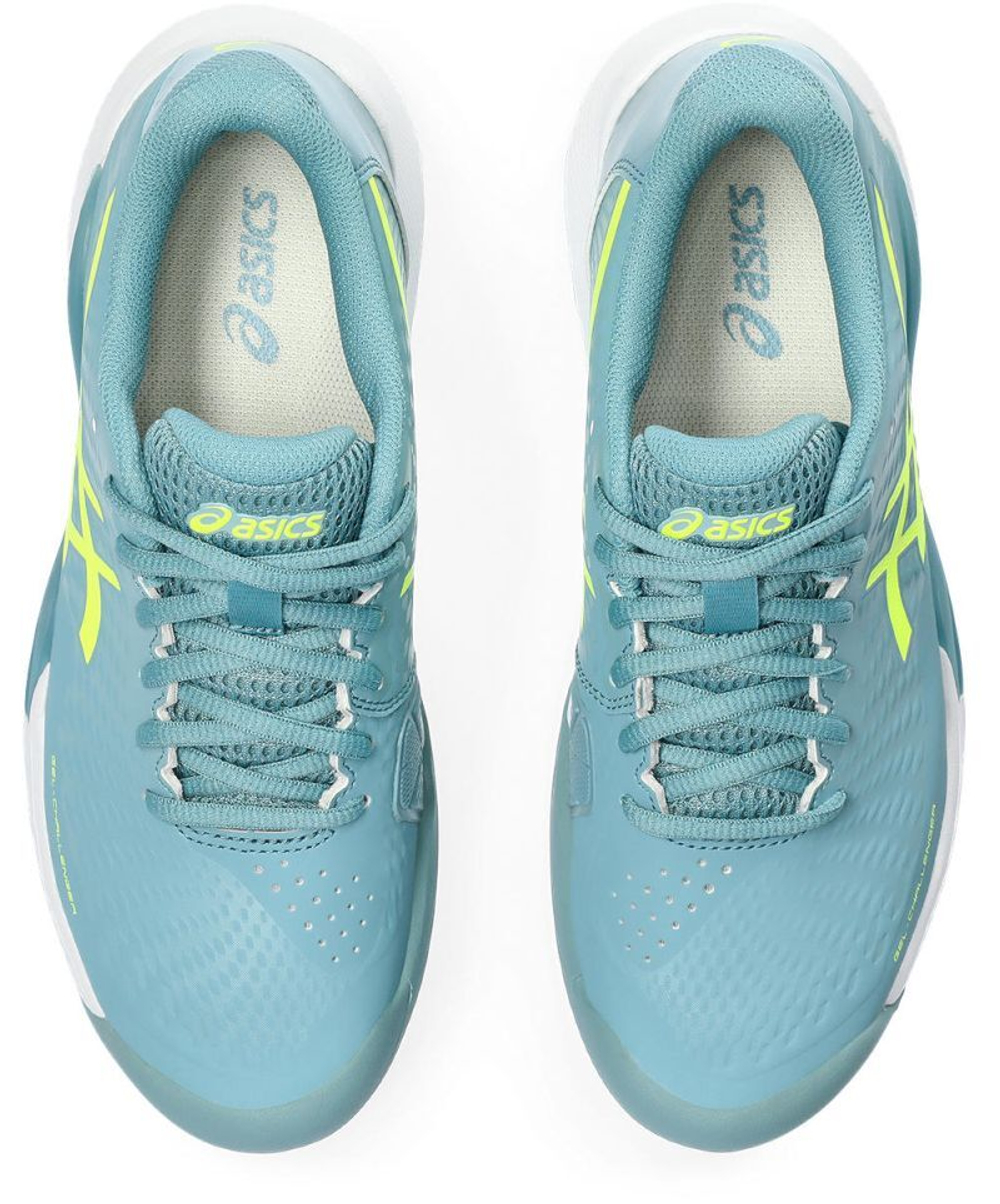 Женские Кроссовки теннисные Asics Gel-Challenger 14 Indoor - gris blue/safety yellow