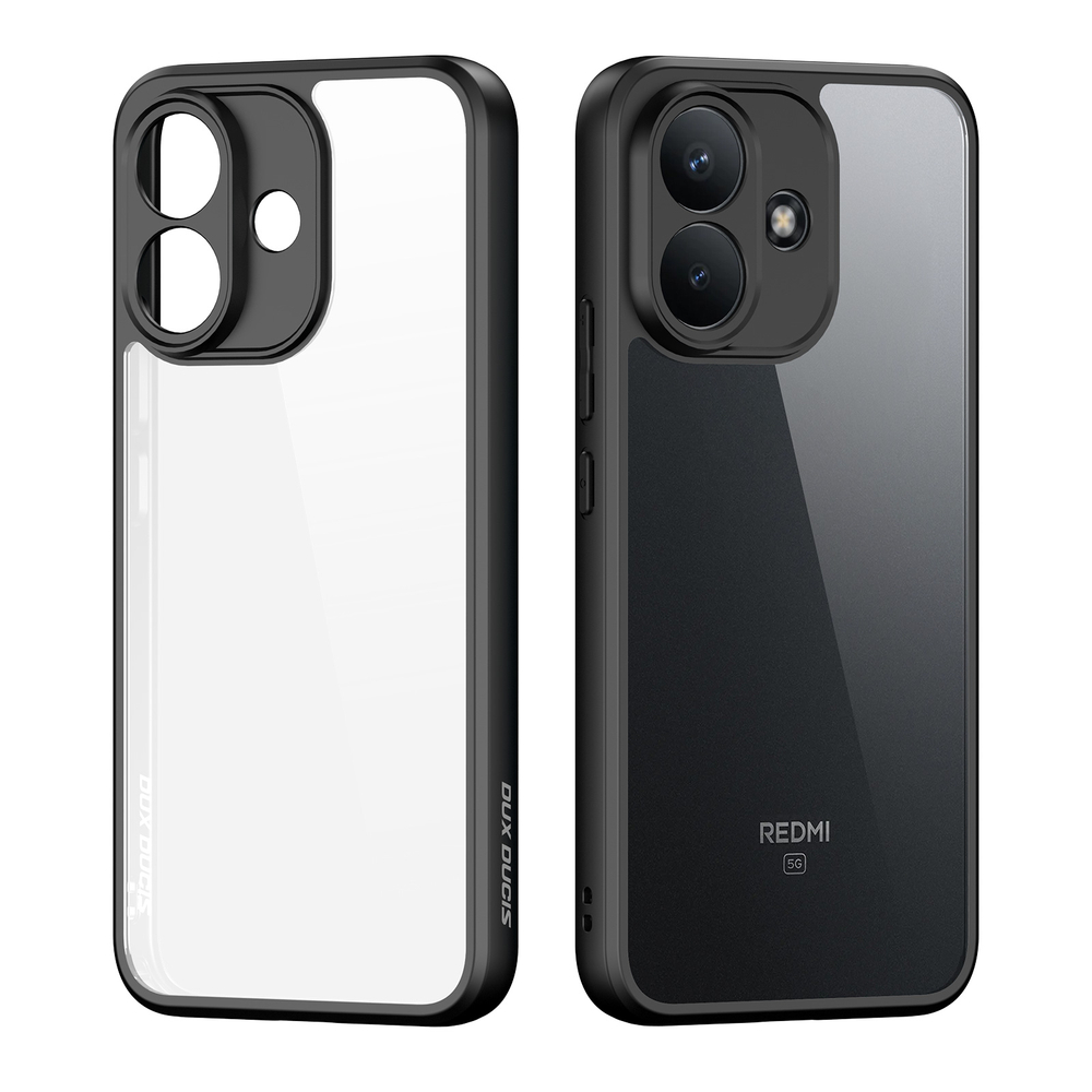 Чехол усиленный прозрачный с черными рамками для Xiaomi Redmi Note 17 Pro 5G, серия Aimo Series Case от Dux Ducis