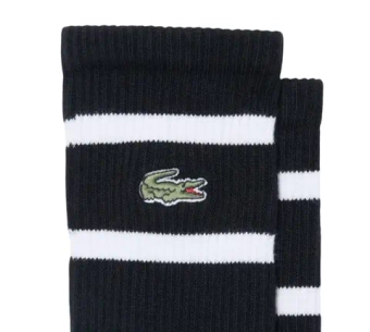 Теннисные носки Lacoste Striped 2P - black/white