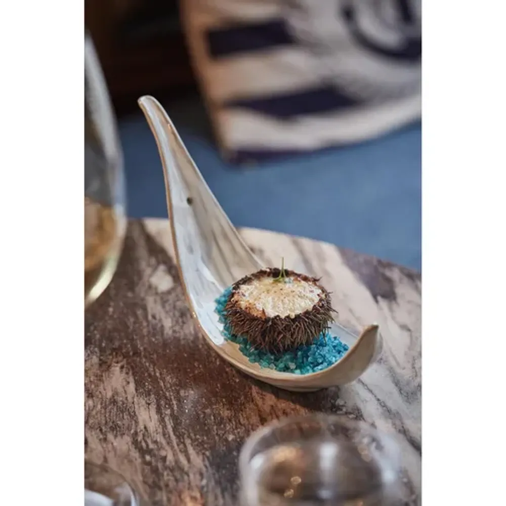 Блюдо для подачи 22*7,5 см h13 см для закусок Gray Leaf Frutti di Mare P.L. [1]
