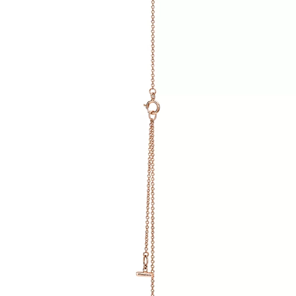 Подвеска из жёлтого золота 18k с бриллиантами и чёрным ониксом, Tiffany 💠T collection - Единственная в наличии