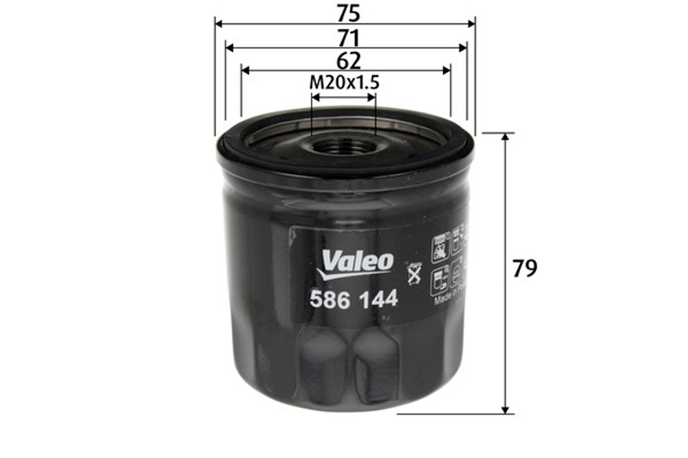 VALEO - 586144-VAL - Oil Filter