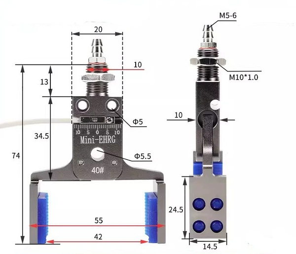 Mini-ehrg-40 # (clamping range: 29-42mm) send detection sensor line