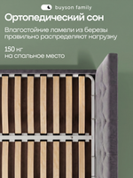 Кровать БайСтронг (серый, микровелюр)