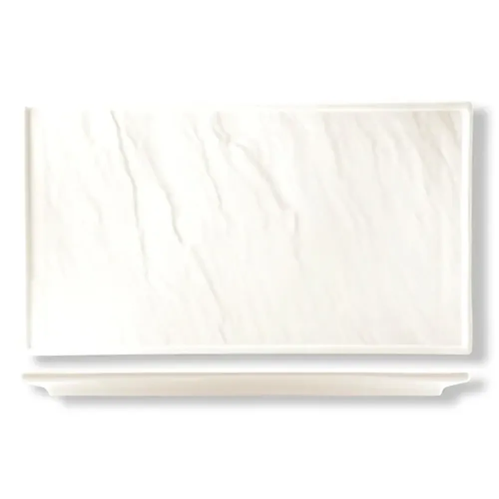 Блюдо прямоугольное 35*20 см h1,9 см Relief белое фарфор P.L. Proff Cuisine [3]