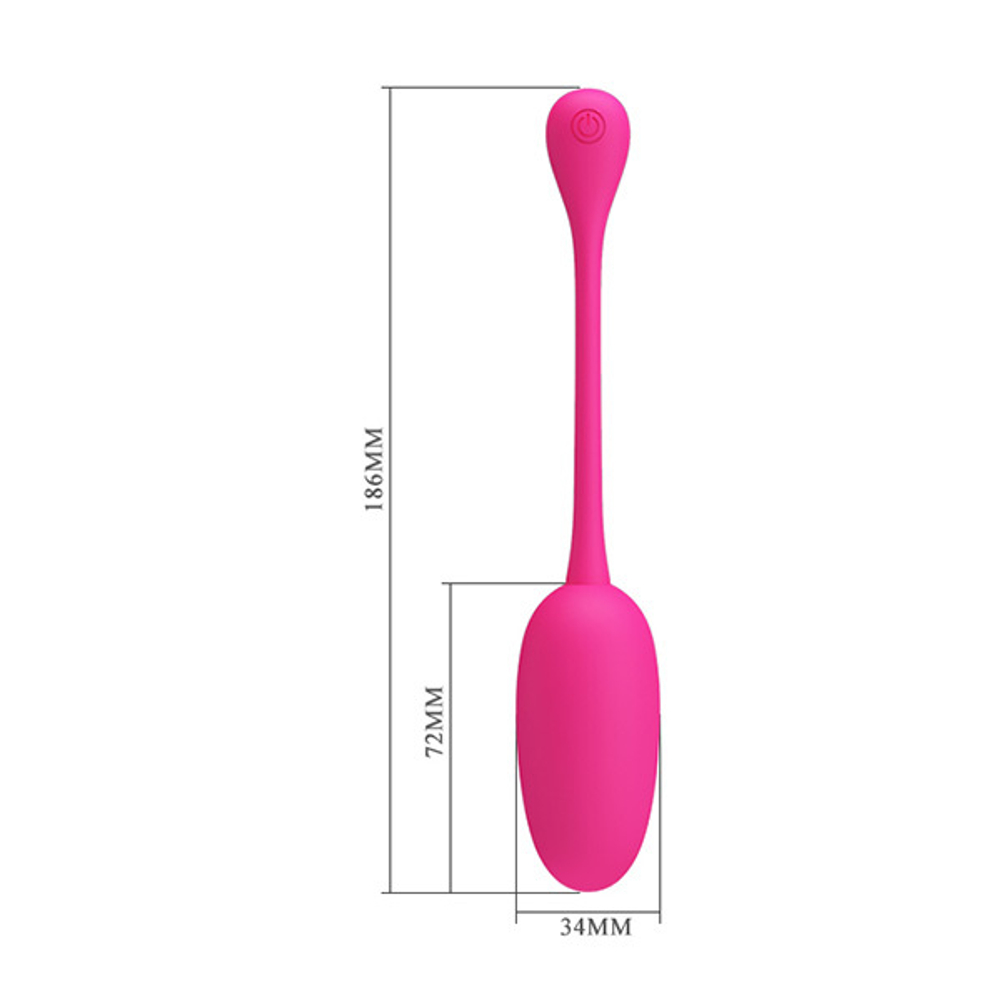Розовое перезаряжаемое виброяйцо 18,6см Pretty Love Knucker BI-014786
