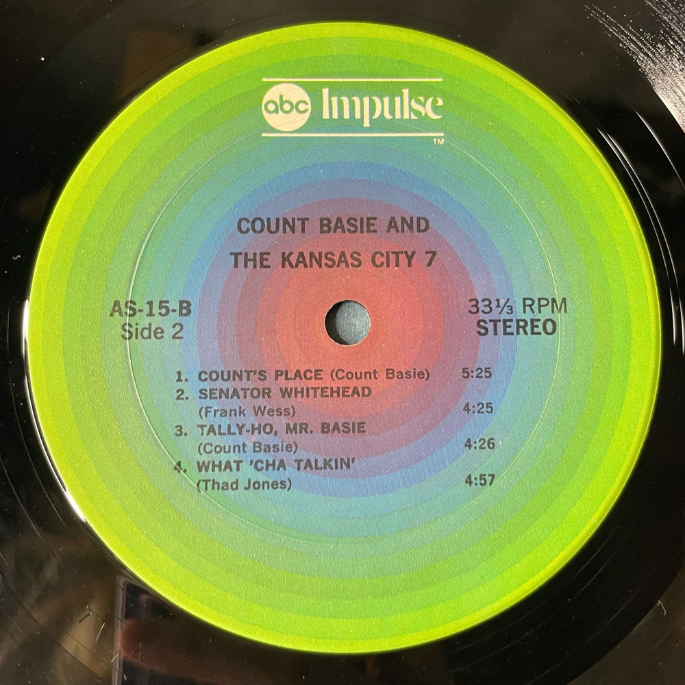 Винтажная виниловая пластинка LP Count Basie And The Kansas City 7, Каунт Бейси И Семеро Из Канзас Сити (США 1974)