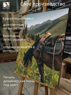 Картина Скакун на склоне интерьерная 50x70см 1шт.