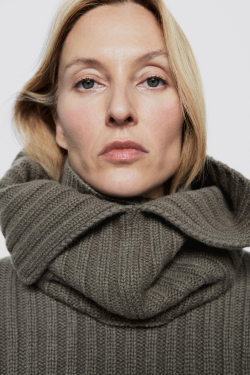 Massimo Dutti Вязаный снуд - Limited Edition, серый