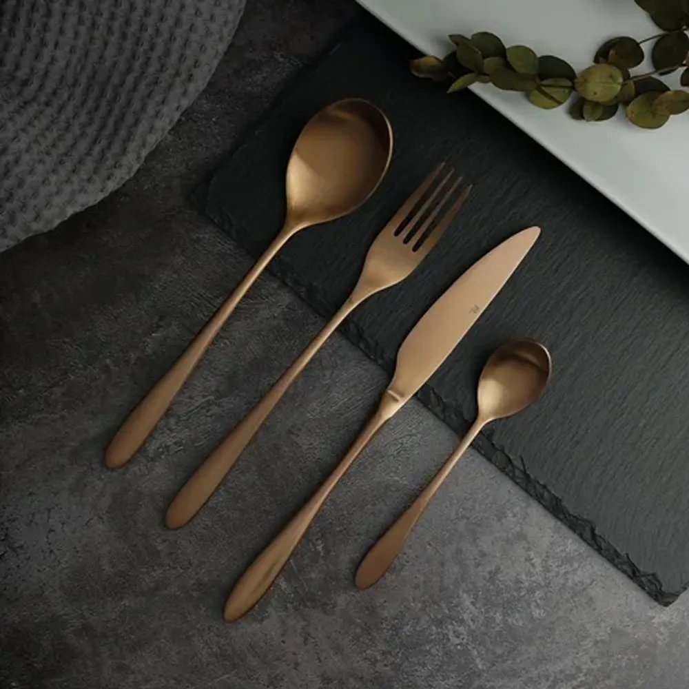 Ложка столовая 21 см матовая цвет светлая медь PVD Alessi-Copper P.L. [12]